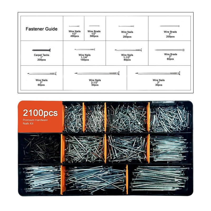 Haespot 3000-Piece Hardware Kit with Anchors, Tapping Screws, Deck Screws&Nails–DIY-Friendly,3-Tier Storage for Home Projects - Image 4